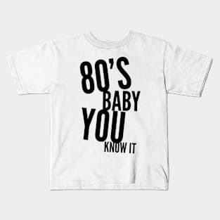 1980's Rockin' Gifts 80's baby stickers and tee shirts. Kids T-Shirt